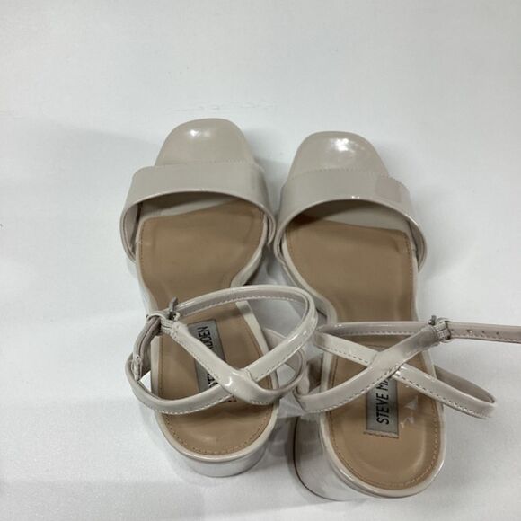 Steve‎ Madden lessa Patent leather open toe ankle strap Block heel sandal - Picture 9 of 16